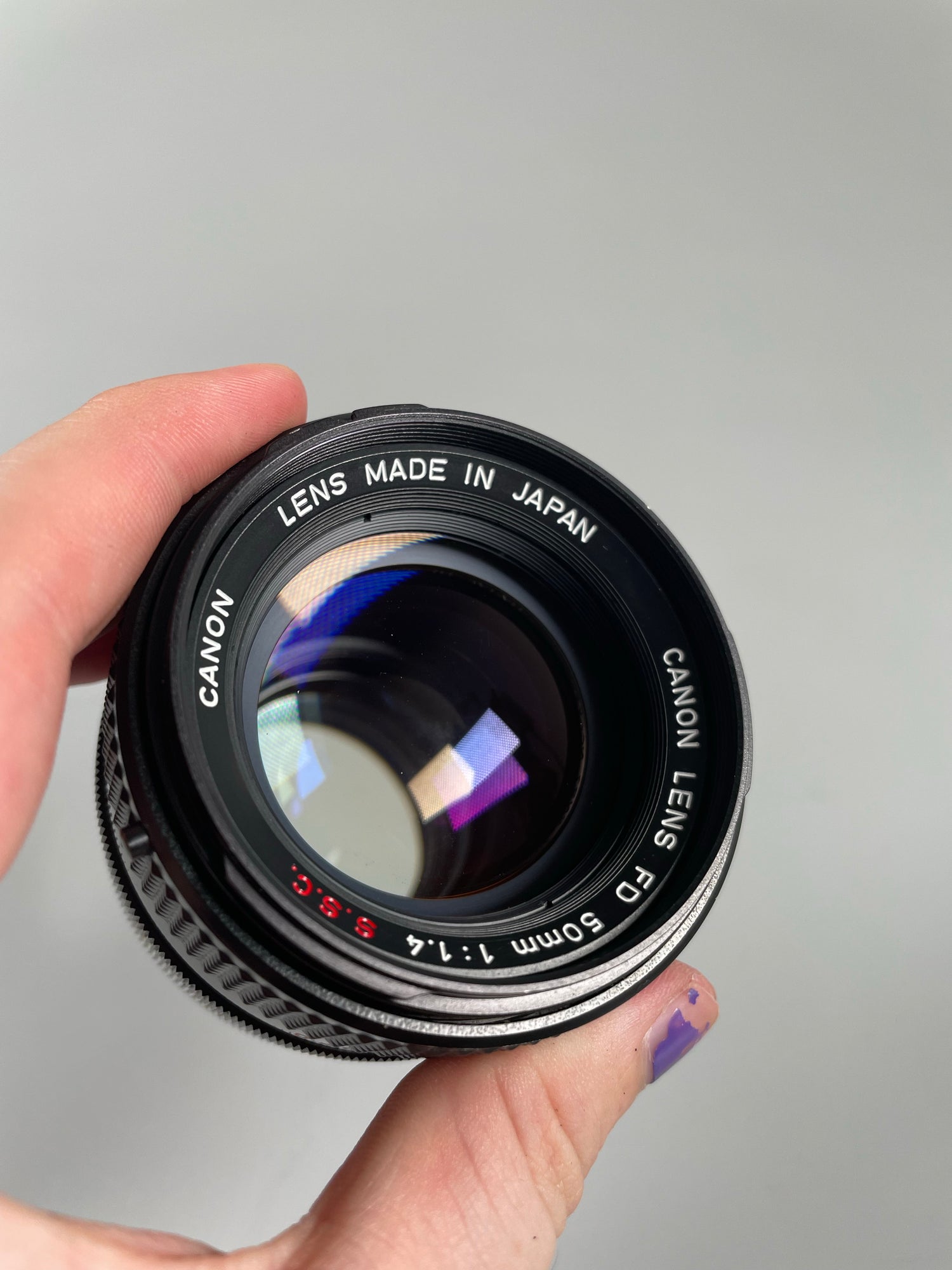 Canon FD 50mm f1.4 S.S.C. MF prime Lens SSC