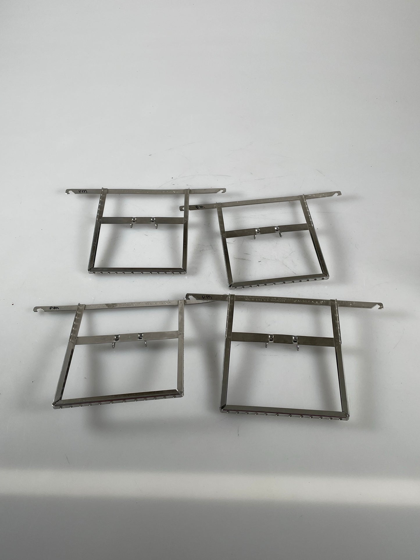 4X5 Type 316 Stainless Steel Halsey Film Hangers - Set of 4 Military