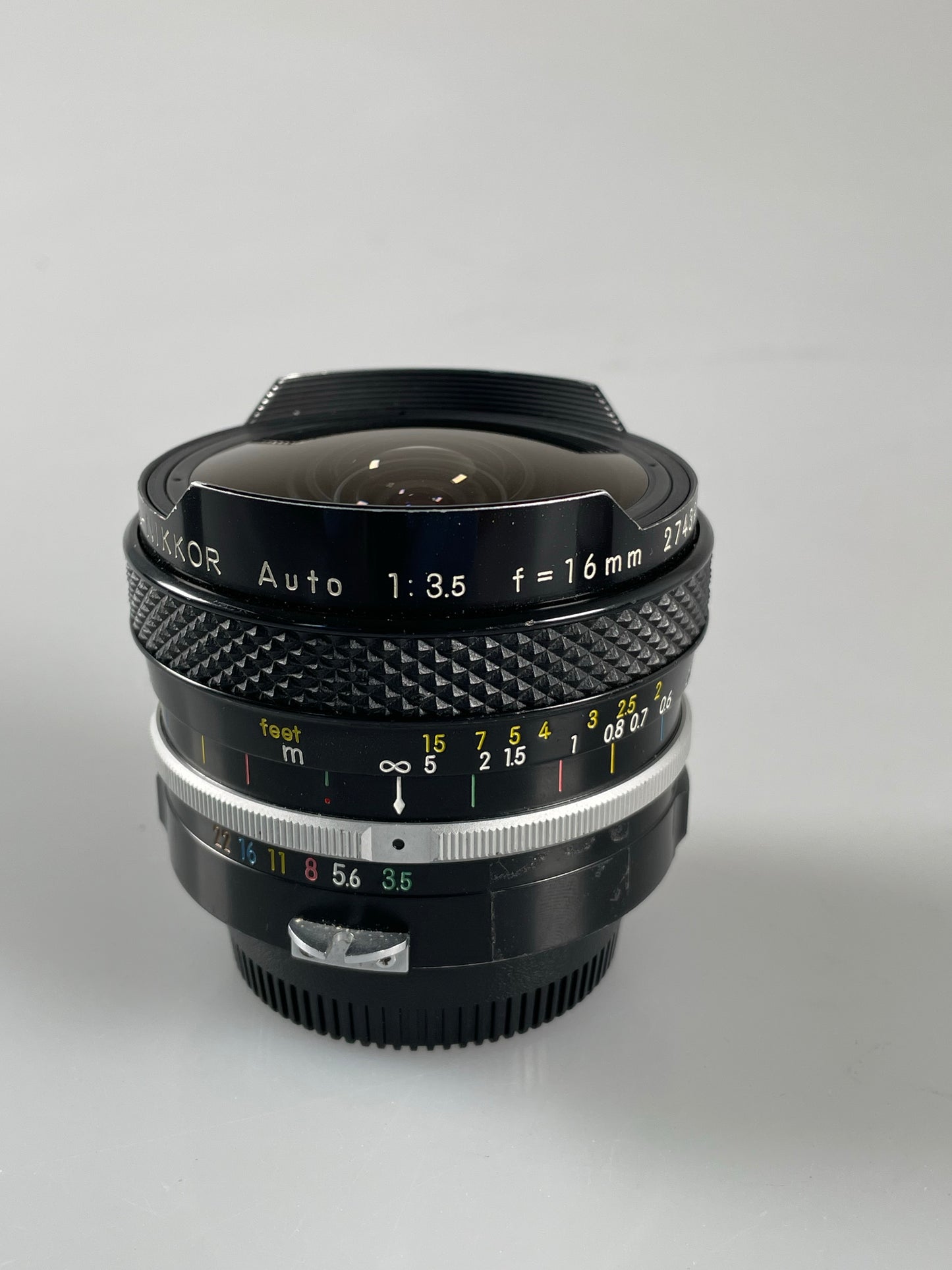Nikon Nikkor 16mm F3.5 Non-AI Manual Focus Ultra Wide Lens w/Built In Filters