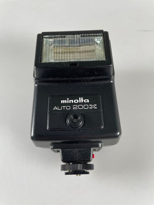 Minolta Auto 200X Shoe Mount Flash For Minolta XD & XG Series Cameras Works