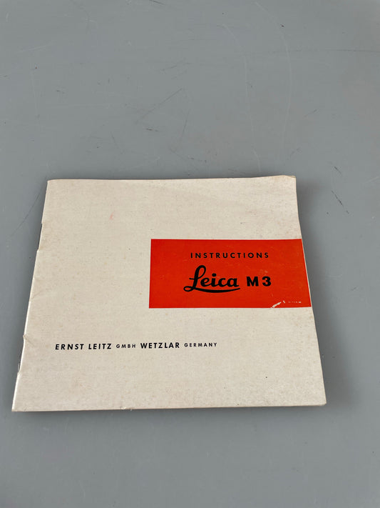 Genuine Leica M3 Instruction Manual Booklet 1959