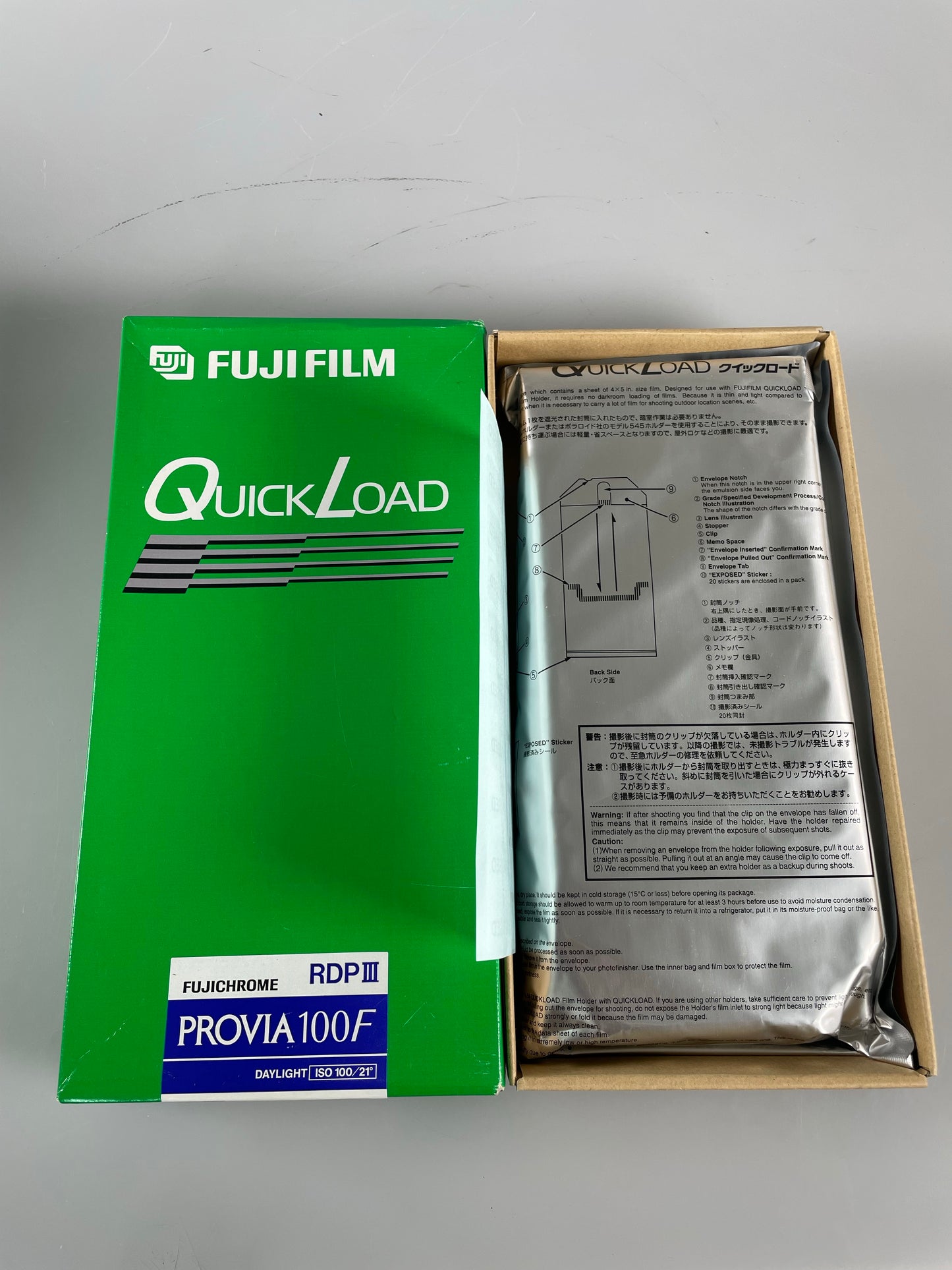 Lot of Fuji Quick Load PROVIA 100F RDPIII 4x5 Film
