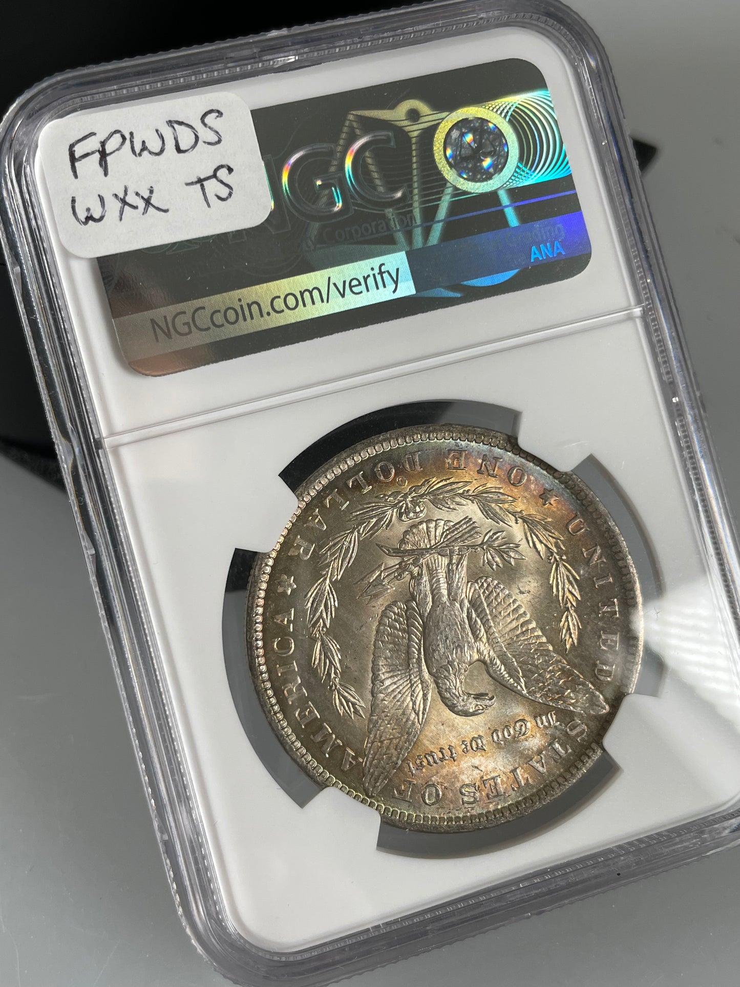 1885-O Morgan Dollar NGC MS65 Rainbow Toned