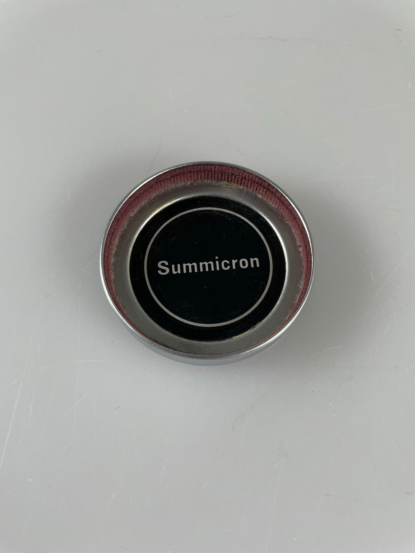 RARE LEICA SUMMICRON 50mm f2 LENS CHROME CAP WITH SUMMICRON INSIDE