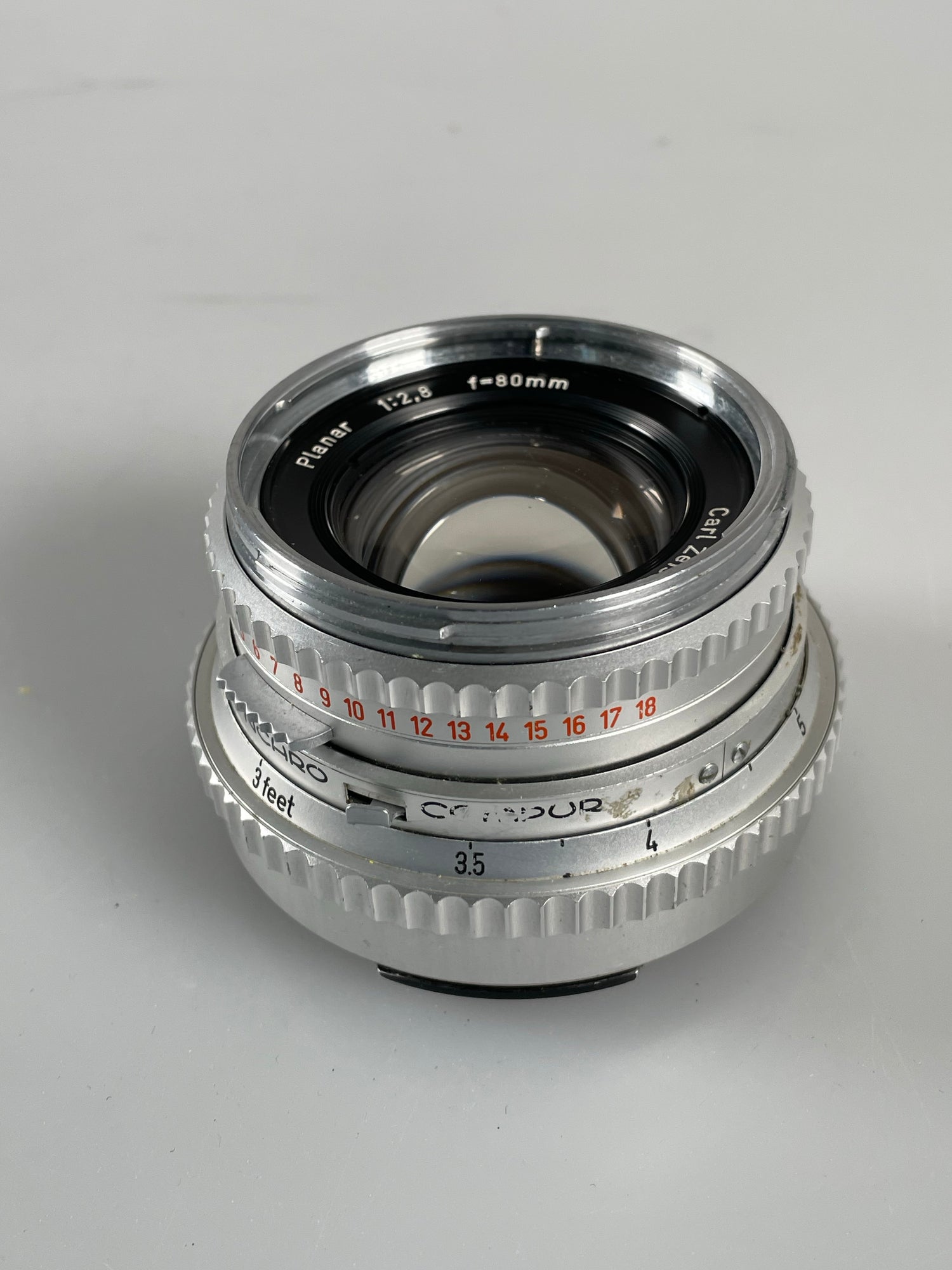 Hasselblad Carl Zeiss planar C 80mm F2.8 lens chrome silver