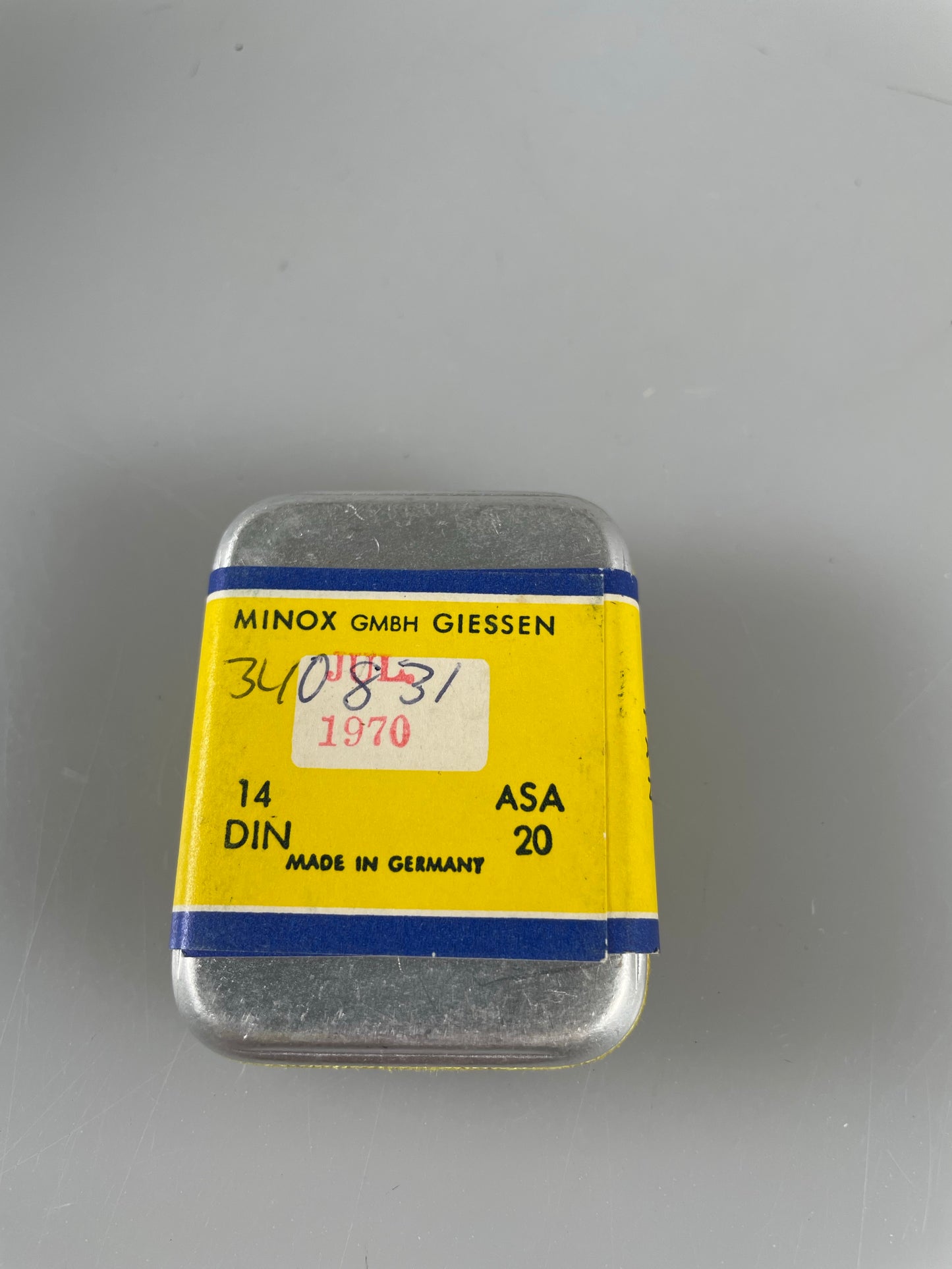 MINOX Film ADOX KB14 PAN ASA 20 2×50 exp.  Rare, Sealed, Expired 1970