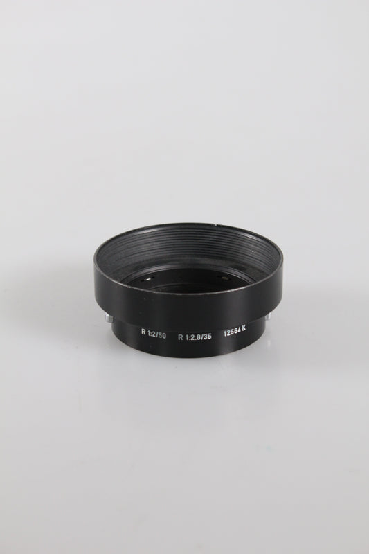 Leica R 35 f2.8, 50 f2 Black Metal Lens Hood, 12564K