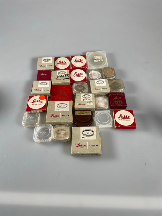 Leica leitz lot of filter boxes/cases