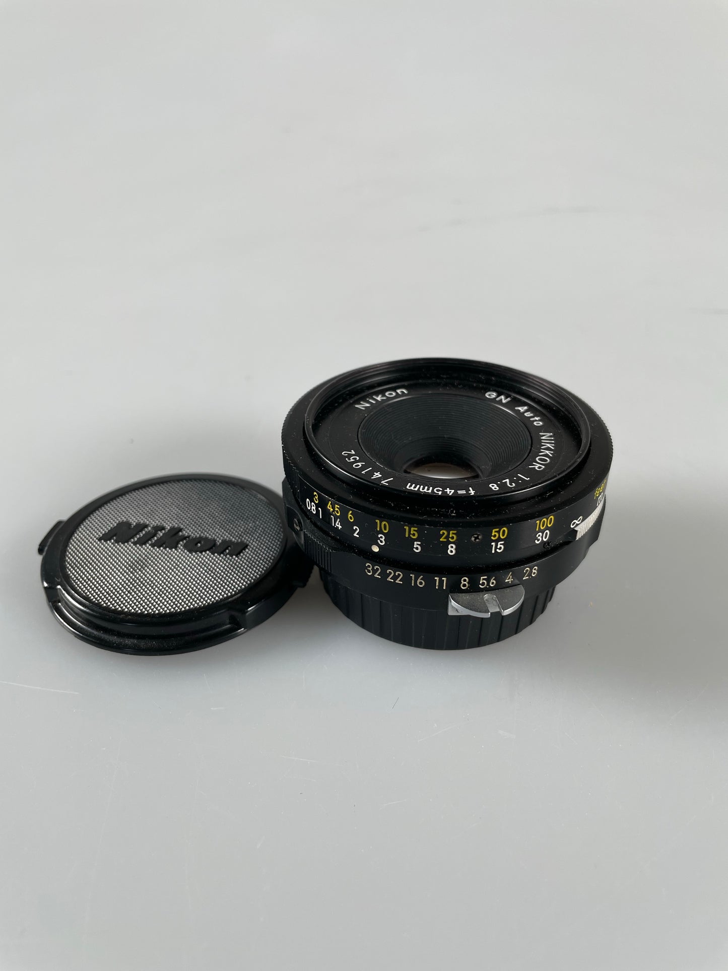 Nikon Nikkor 45mm f2.8 GN Guide Number non-AI Prime Lens