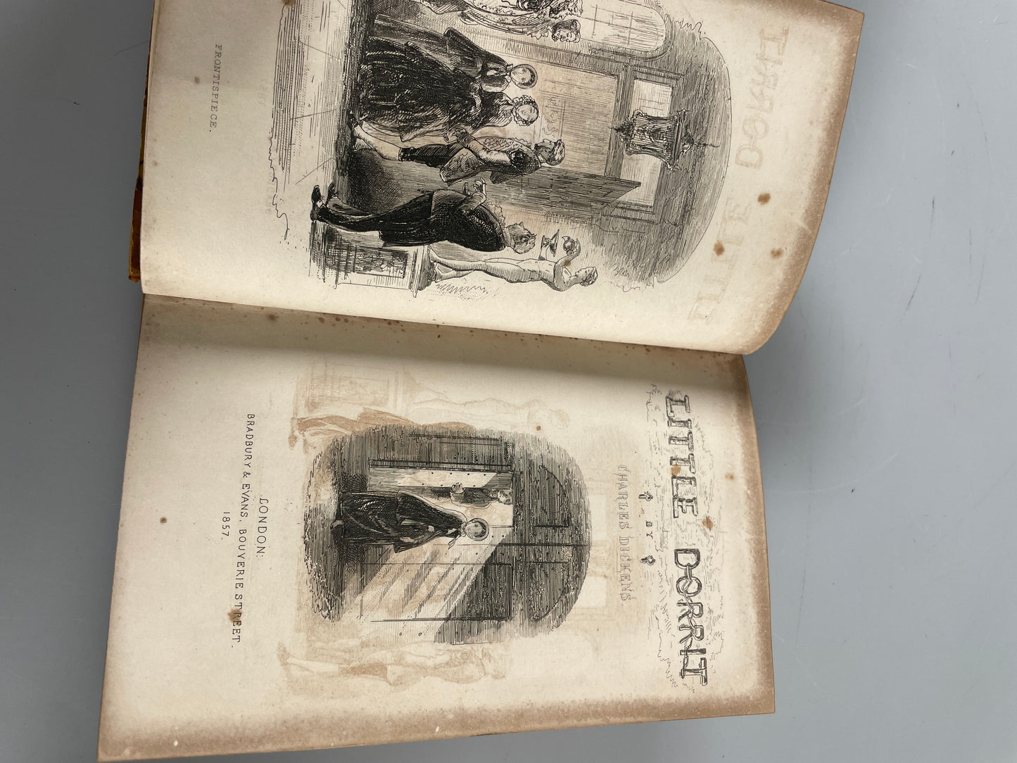 Little Dorrit in Two Volumes by Charles Dickens (1st Book Edition, 1857)