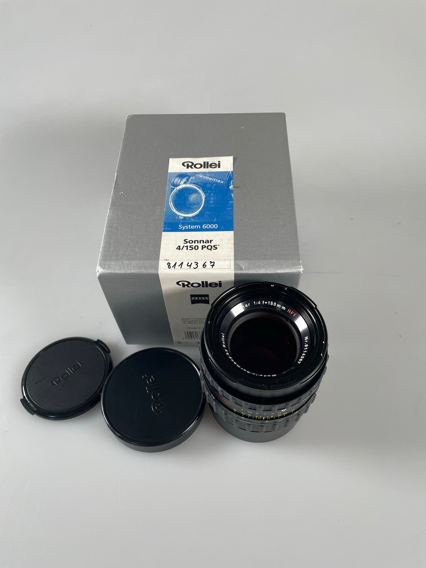 Rollei 150mm f/4 Zeiss Sonnar PQS HFT Telephoto Lens for 6001