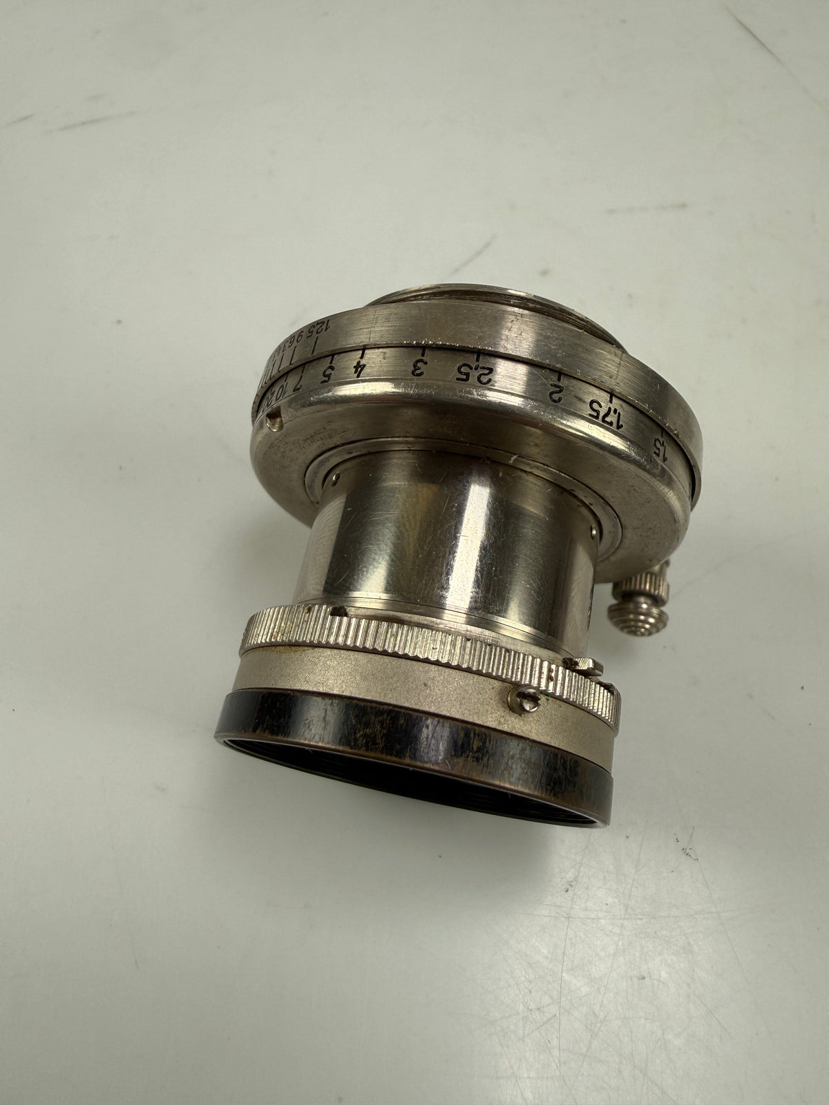 LEICA 50MM SUMMAR F2 PRE-WAR BLACK RIM NICKLE SM COLLAPSIBLE LENS RARE