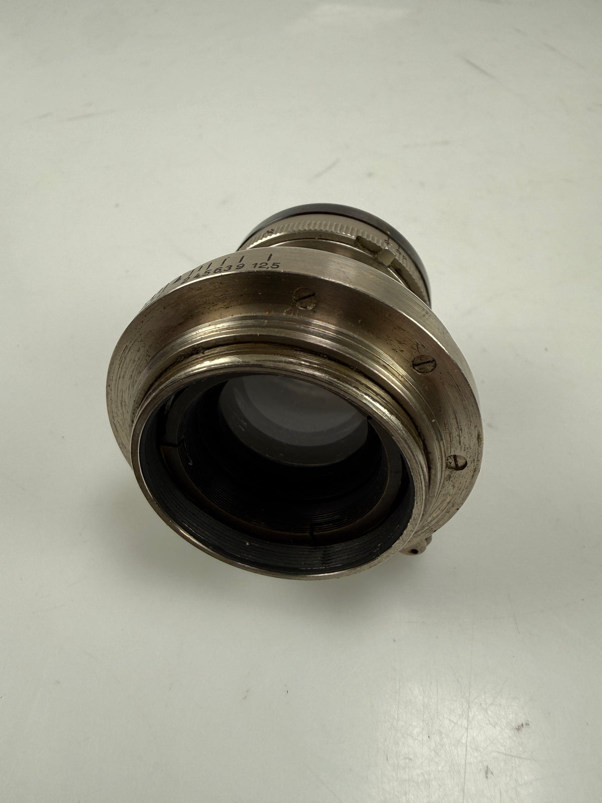 LEICA 50MM SUMMAR F2 PRE-WAR BLACK RIM NICKLE SM COLLAPSIBLE LENS RARE