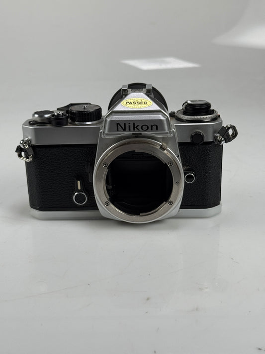 Nikon FE Chrome 35mm SLR Film Camera Body
