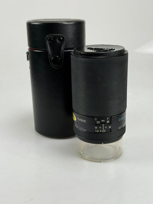 Tamron 200mm F3.5 Lens Adaptall 2 Japan BBAR MC Close Focus SLR