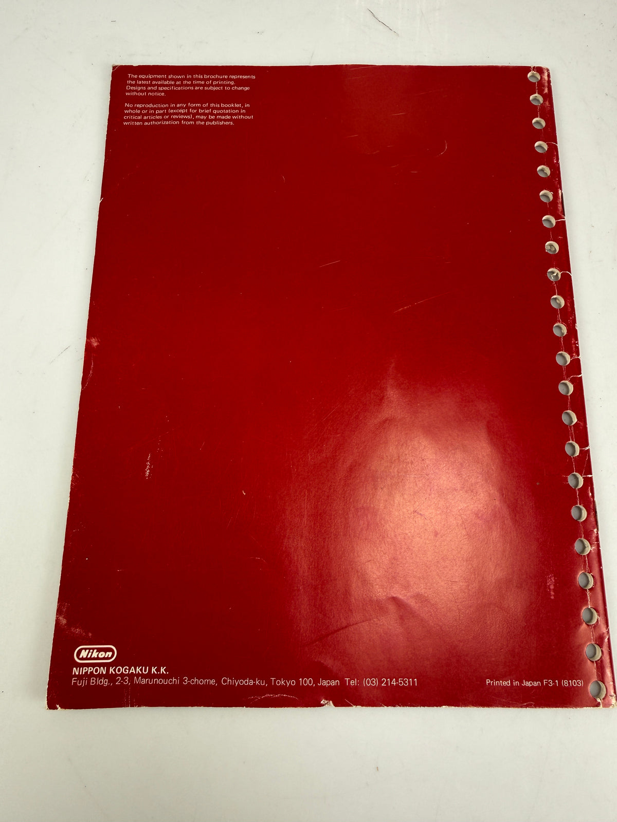 Nikon F3 35mm Film SLR Camera User's Technical Manual Instruction