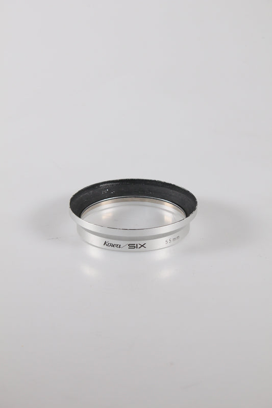 Genuine Kowa Six Lens Hood 55mm chrome