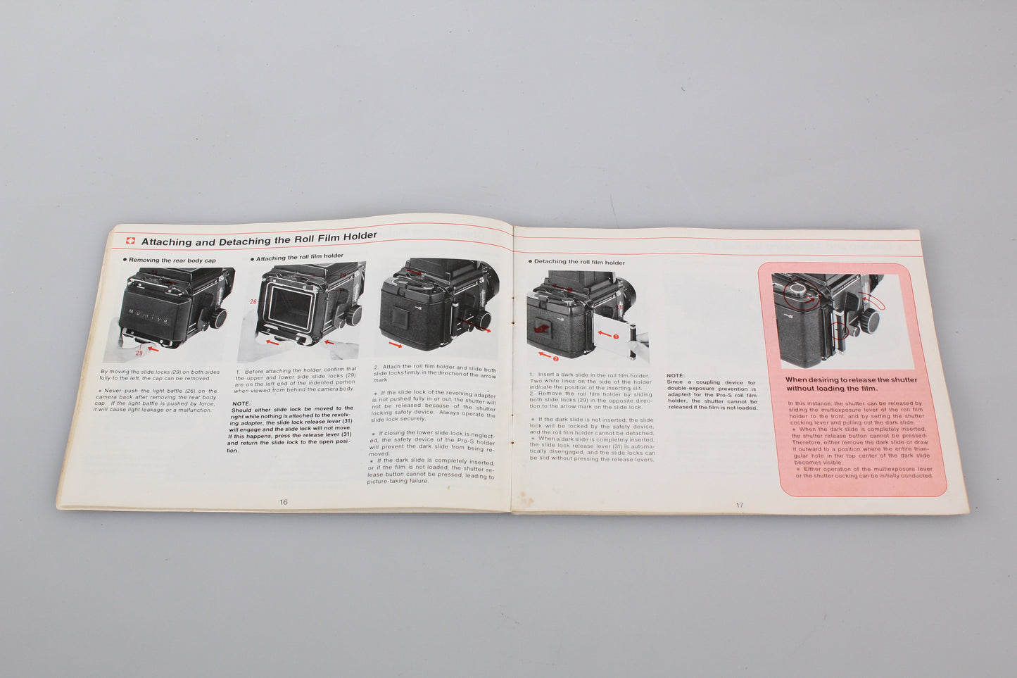 Mamiya RB67 Instruction Booklet,  Manual