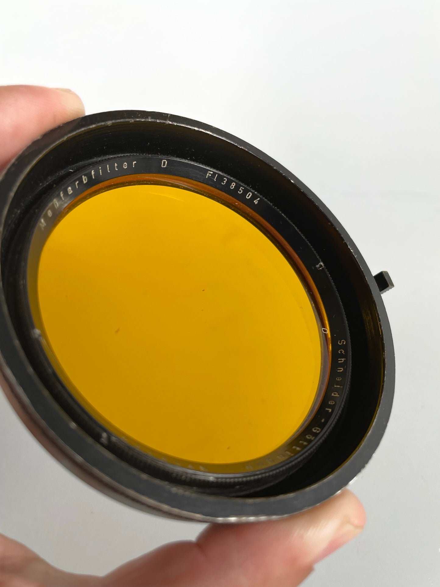 Gottingen Schneider Xenon 12.5cm  F2 Aerial Lens with orange filter