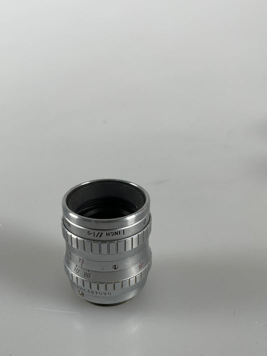 Bell & Howell Taylor Hobson 1 Inch 25mm f1.9 C-Mount 16 mm Cine Camera Lens