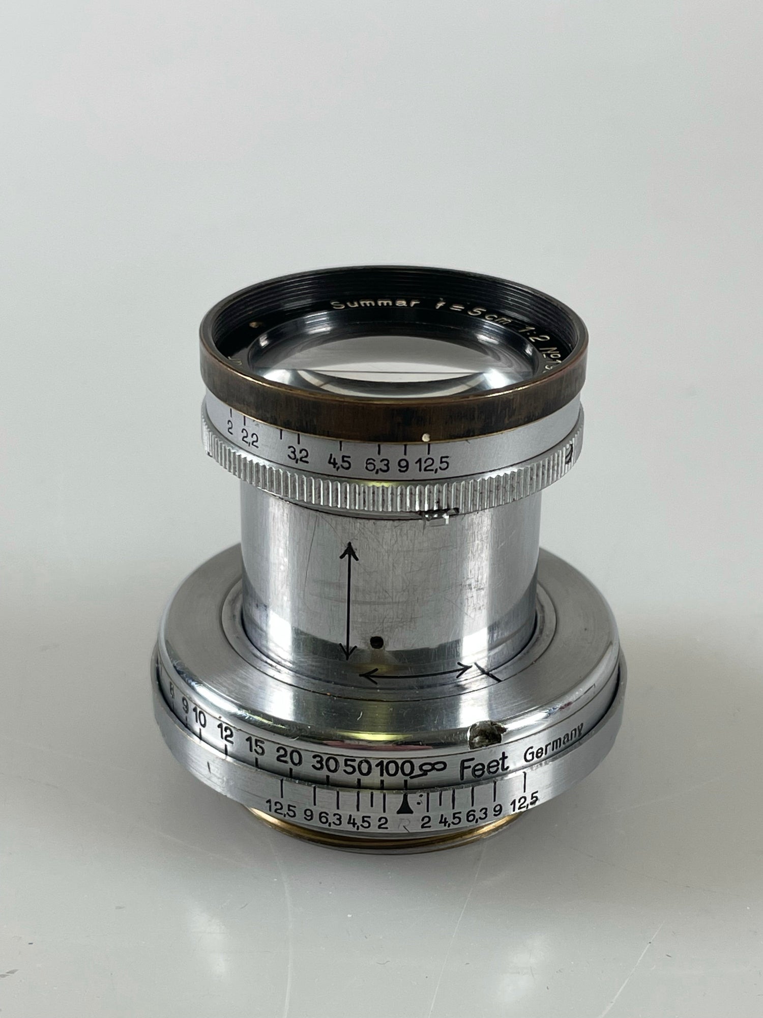 LEICA 50MM SUMMAR F2 PRE-WAR BLACK PAINT RING NICKEL SM