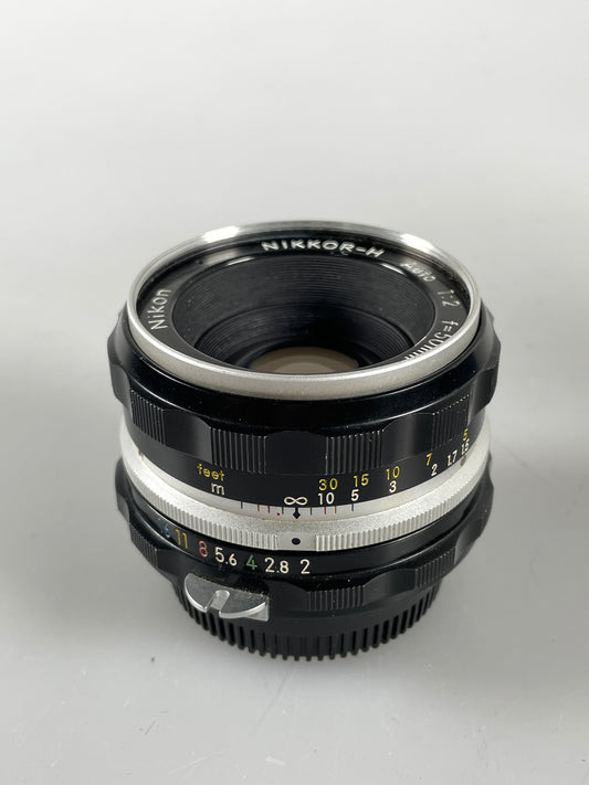 Nikon Nikkor-H Non AI 50mm f2 H Lens with hood