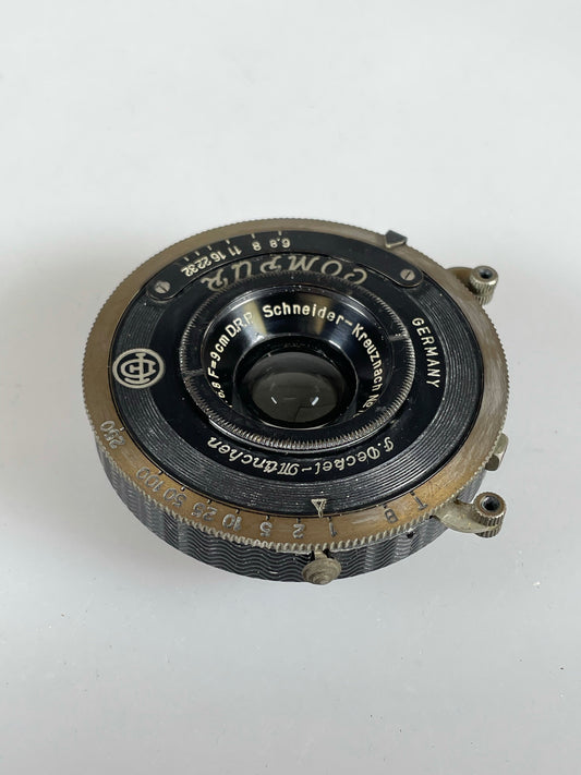 Early Schneider Kreuznach Angulon 9cm F6.8 lens Shutter