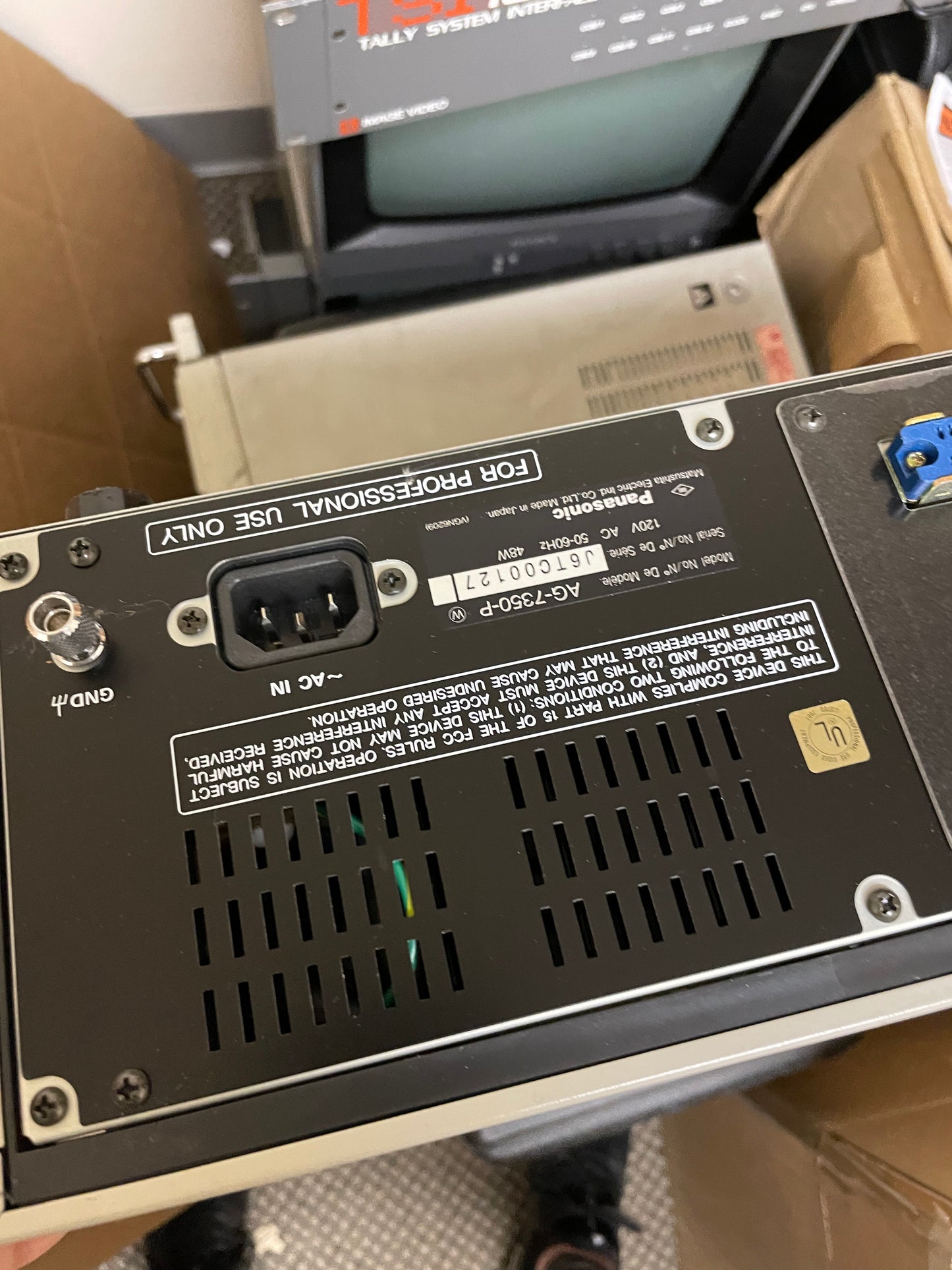 Panasonic AG 7350 Professional VCR/Video Recorders Parts or Repair
