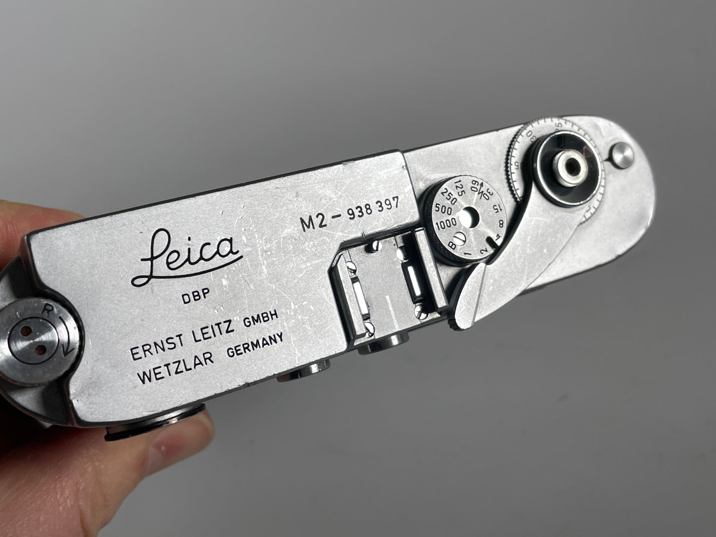 Leica M2 button rewind Chrome 35mm rangefinder film camera body