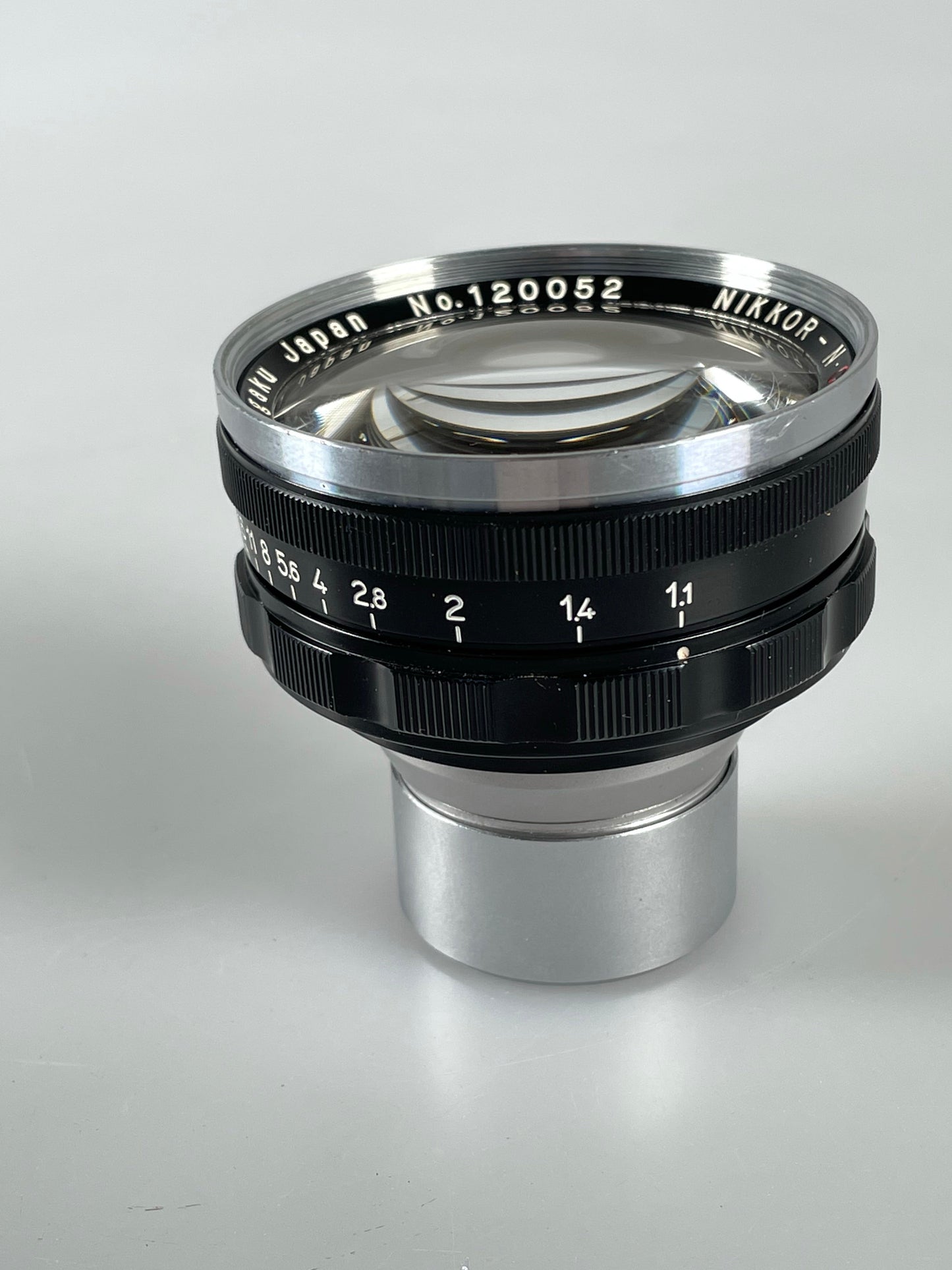 CLA'd  Nippon Kogaku Nikon S Nikkor-NC 50mm 5cm f1.1 rangefinder lens case and caps
