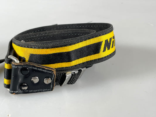 Vintage Excellent Yellow And Black Nikon Neck Strap